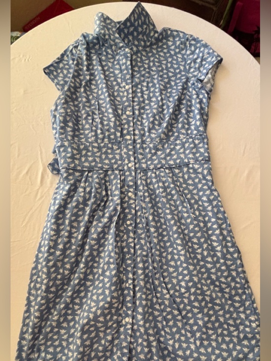 Saville Row Dresses & Skirts - Saville Row Company Bumblee Print Blue Cotton Summer Dress Women’s Sz 12